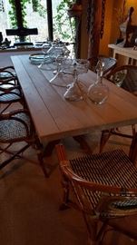 Custom table and French bistro chairs