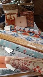 Multiple throw rugs and pillows - Bohemian Chic!