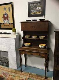 Antique walnut cupboard/hutch
