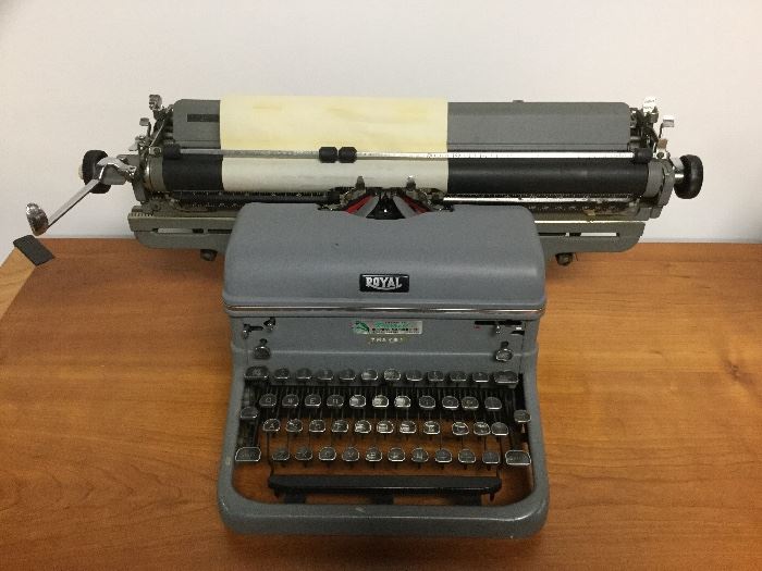 Vintage Royal typewriter...20-inch carriage...model number KMG19-4241543