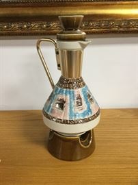 Mid-century ceramic coffee carafe and warmer