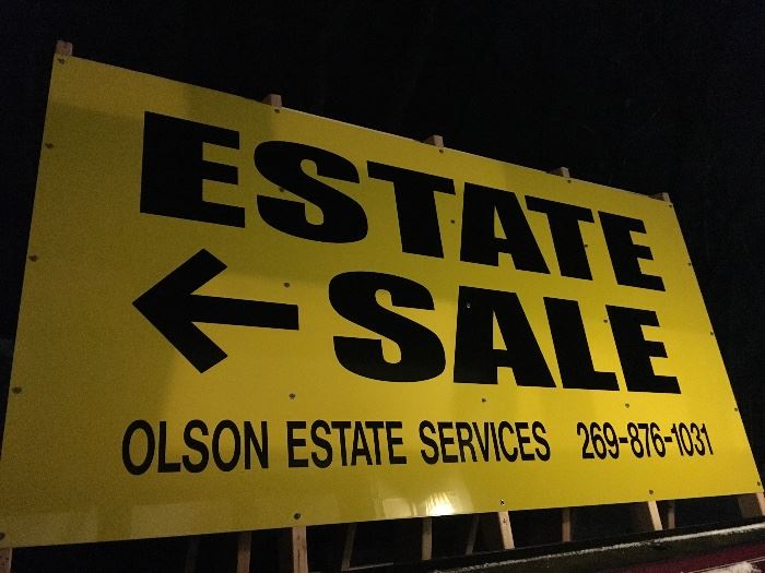 Look for our large Estate Sale signs along Red Arrow Hwy in the Lincoln Town Center.