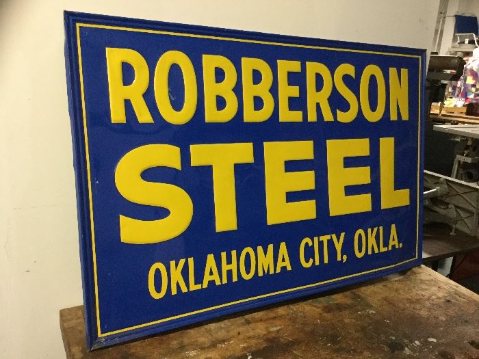 Robberson Steel sign