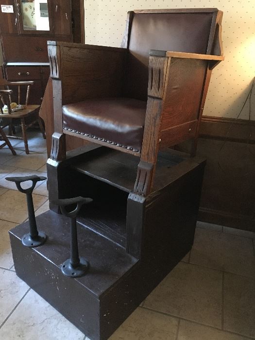 Antique Shoe Shiner’s Chair