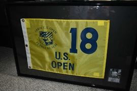 TIGER WOODS AUTOGRAPHED FLAG