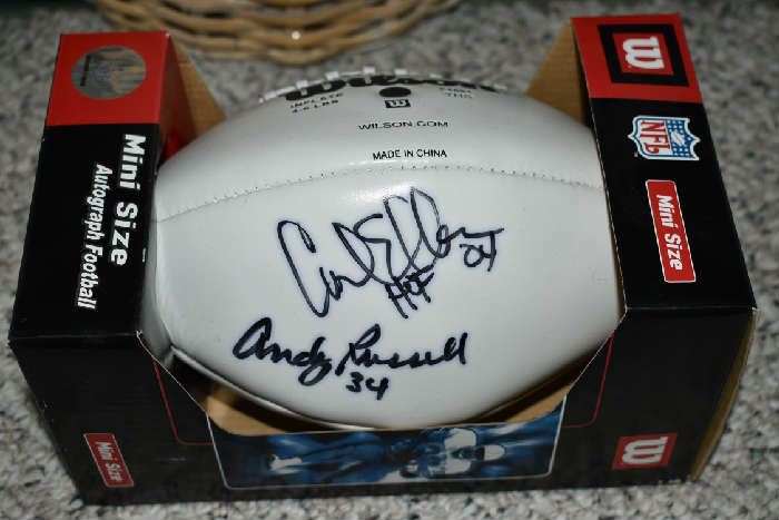 CARL ELLER/ANDY RUSSELL AUTOGRAPHED FOOTBALL