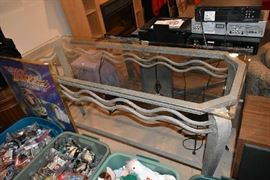 GLASS SOFA/ENTRY TABLE