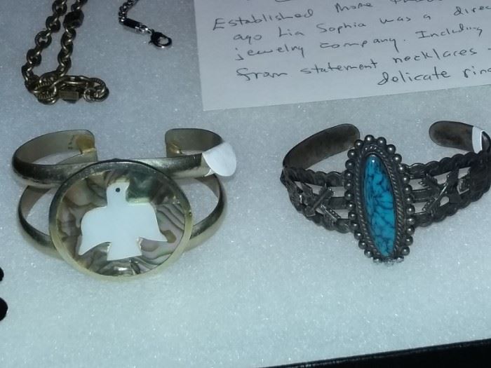 Native American Cuff Bracelets & Rings Jewelry
