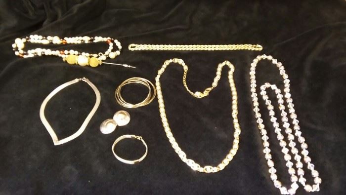 Sterling Necklace, Earrings, Bracelet