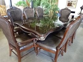 Exquisite Dining Table w/8 Chairs
