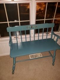 Cute bench (needs tightening), with a matching chair