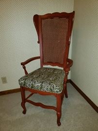 Wingback wood chair