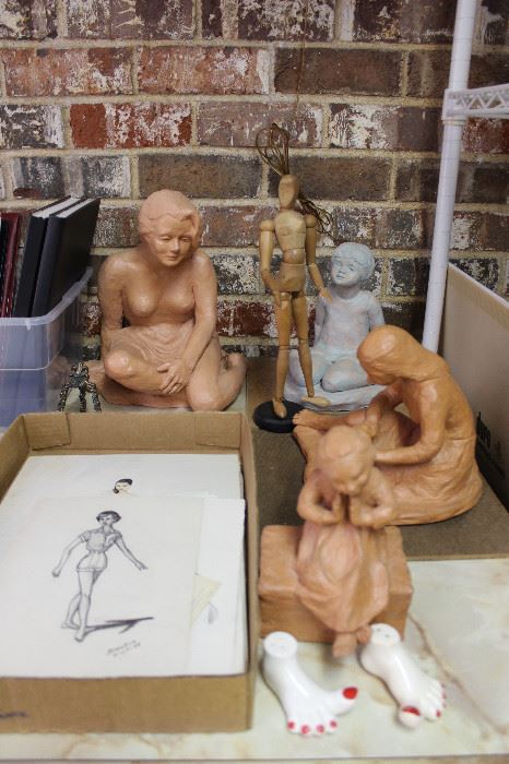 Sculptures And Early Sketches by Shirley LaPlante