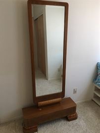 Maple Art Deco Austrian standing mirror