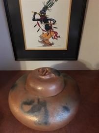 Micaceous pottery and Ignatius Palmer painting