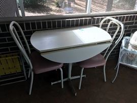 Kitchen set with table and two chairs