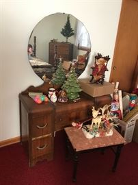 Waterfall vanity with mirror