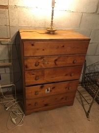 Wooden chest of drawers