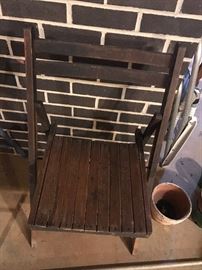 Wooden folding chair