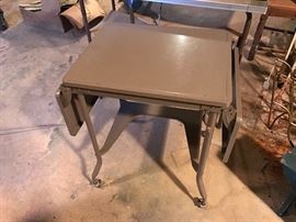 Metal folding typewriter table