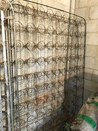 Very cool metal box spring- great to put Christmas lights thru and hang on a porch.