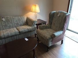 Matching wing back chair