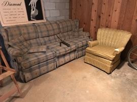 Sofa and Chairs... needs recovering or painting...