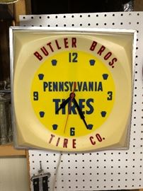 Vintage Pennsylvania Tires clock