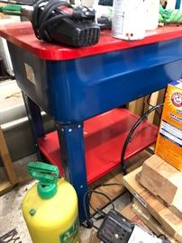 Tool cleaner bin/tub cart