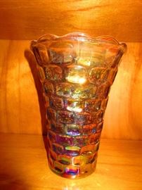 Vintage carnival Glass vase