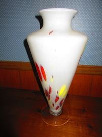 Large art glass vase