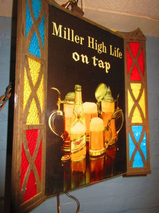 Vintage Miller beer rotating light