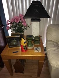 end table and lamp