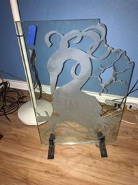 glass fire screen