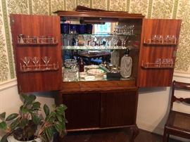 Cool hide-a-bar! "Honey, I'm home!" Check out the olive picks!