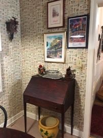 cute secretary clerk desk