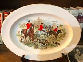 equestrian fox hunting plate
