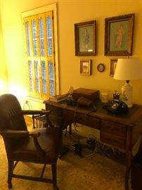 Leather Chair from the original Atlanta Commerce Club circa 1940