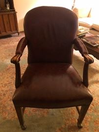 Leather Chair from the original Atlanta Commerce Club circa 1940