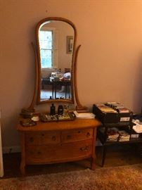 Art nouveau birdseye maple dressing table vanity 1910