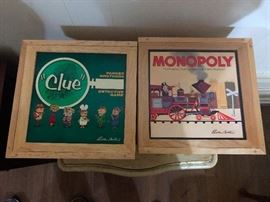 Clue and Monopoly board games