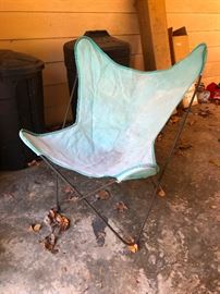 Teal original 50's butterfly chair midcentury modern