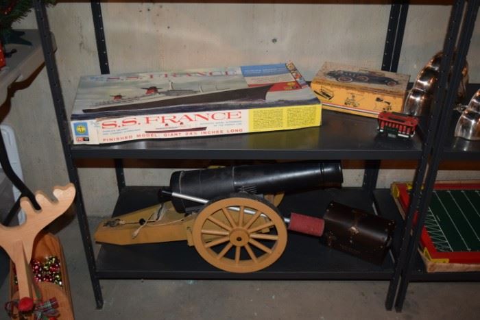 Model Ship and Cannon