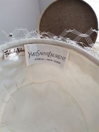 Vintage Yves St. Laurent hat. Original Frederick & Nelson hat box