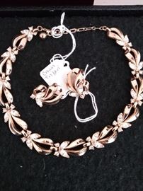 Crown Trifari necklace and earring set