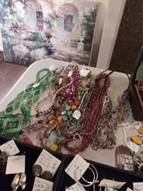 Tons of beaded necklaces