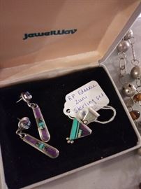 RP Edaakie Zuni sterling pendant and earrings