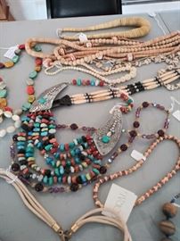 Assorted beaded necklaces