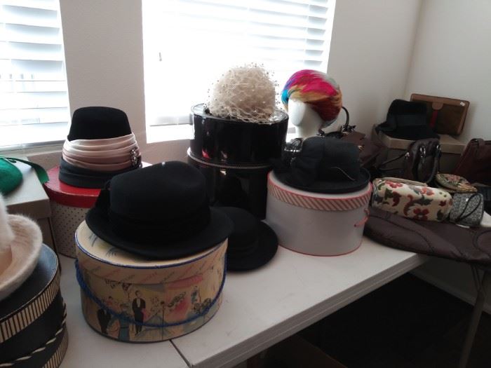 Vintage hats and hat boxes