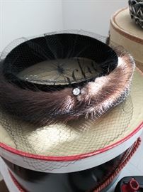 Vintage mink tail veil, from Bon Marche